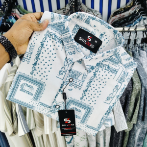 Luxury Popcorn Half Sleeve Print Shirt | STV009