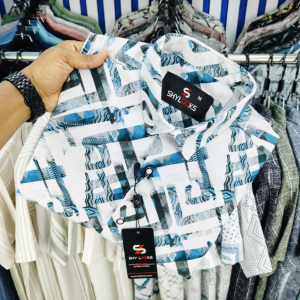 Luxury Popcorn Half Sleeve Print Shirt | STV011