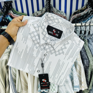 Luxury Popcorn Half Sleeve Print Shirt | STV012