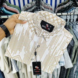 Luxury Popcorn Half Sleeve Print Shirt | STV014